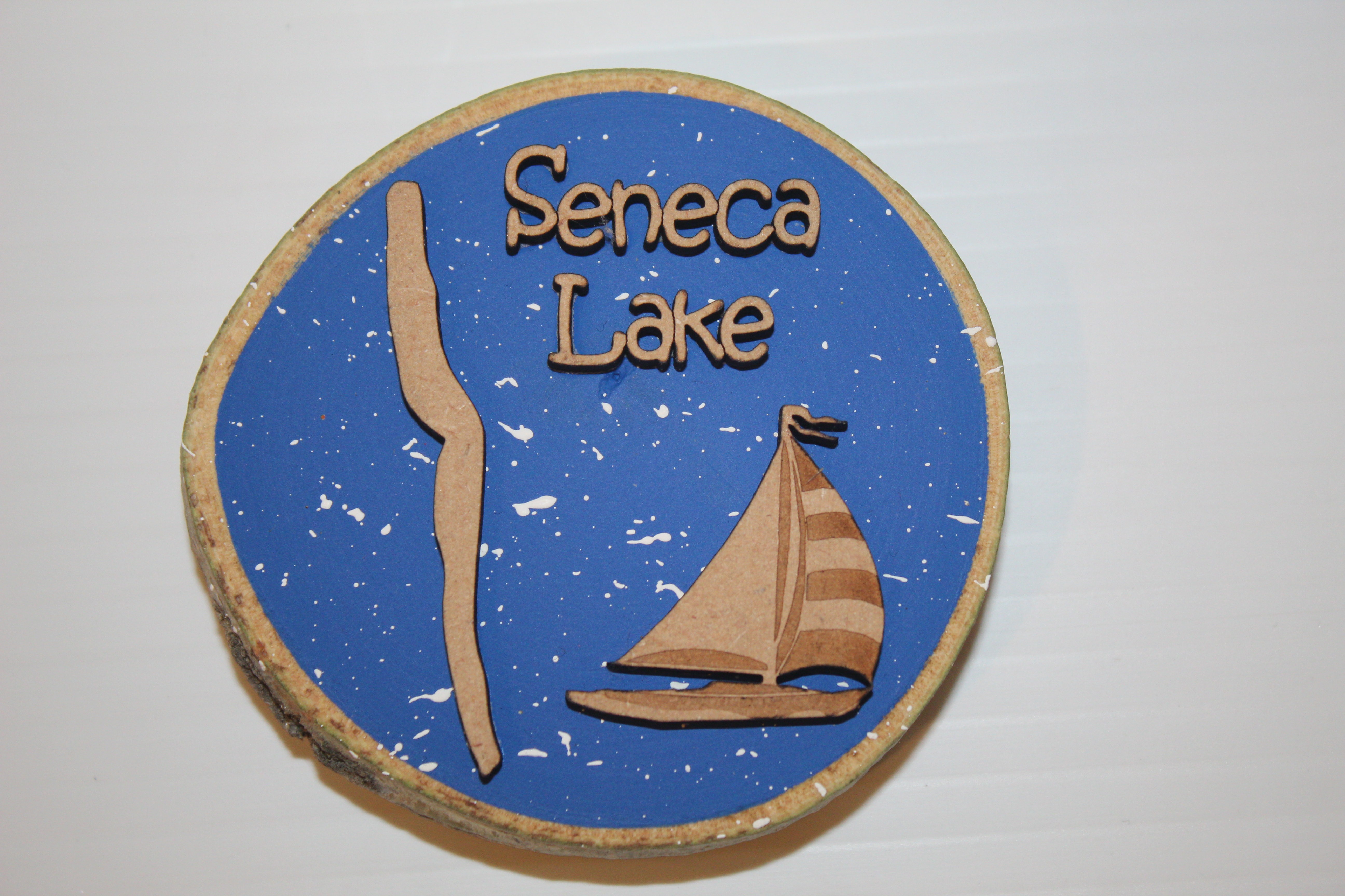 Seneca Lake 3D Wood Art Magnet - Watkins Glen Promotions