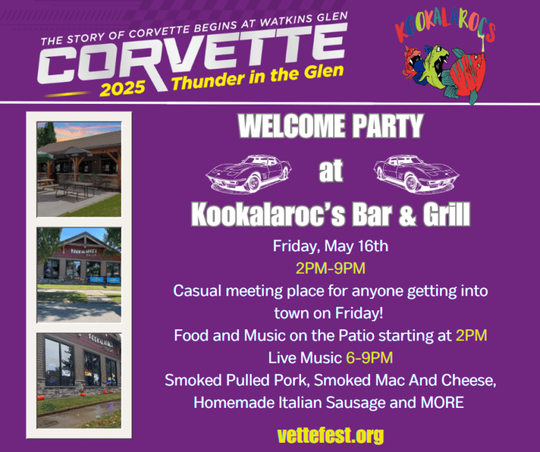 Corvette Festival Welcome Party Graphic