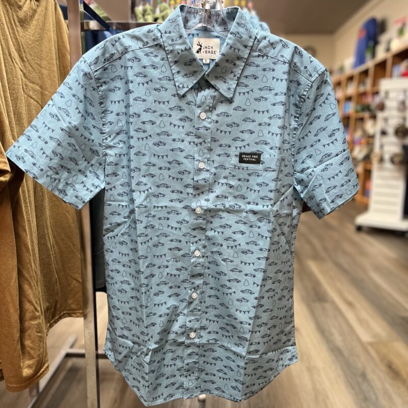 Grand Prix Festival Multi Car Short Sleeve Button Down